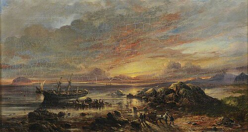 Vessel Ashore near Dipple, 1869, William Muir