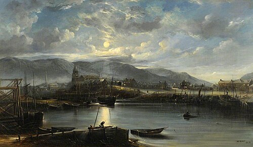 Girvan by Moonlight, 1876, William Muir