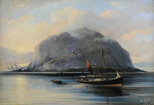 Ailsa Craig with Clan Campbell Ashore, 1881, William Muir