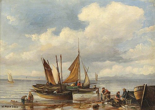 Fishing Boats at Girvan, 1883, William Muir