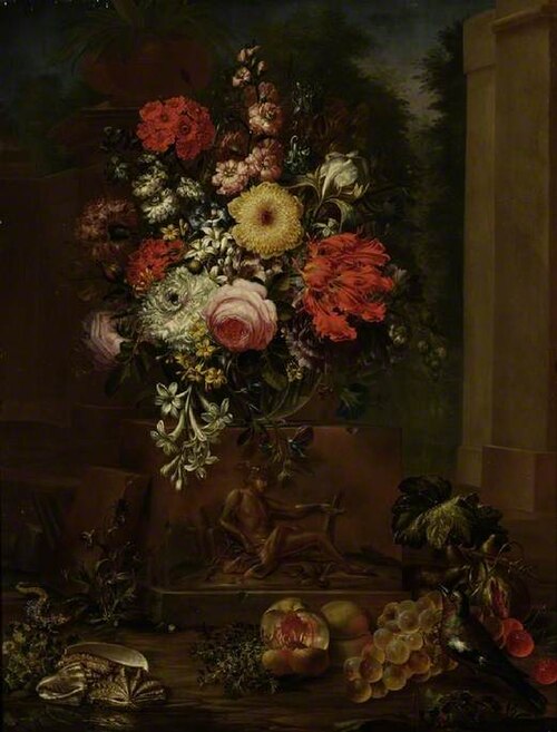 Bowl of flowers, 1737, Kaspar Hirschley