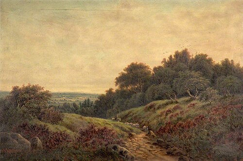 A Surrey Lane, , William Perring Hollyer
