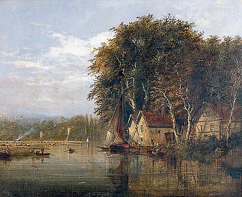 The River at Thorpe Reach, Norwich, 1878, William Philip Barnes Freeman
