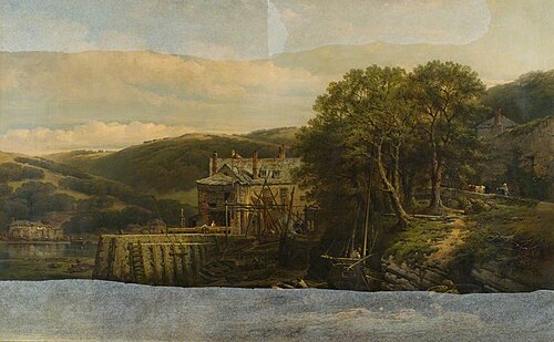 Kingsweir on the Dart, Devon, 1864, William Pitt
