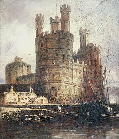 Eagle Tower, Caernarvon Castle, 1872, William Pitt