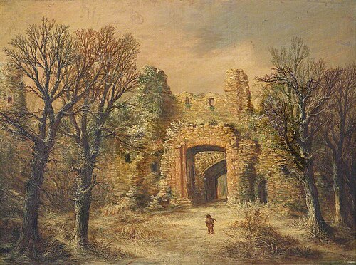 Part of the Ruins of Dudley Castle in Wintertime, 1878, William R. Stone