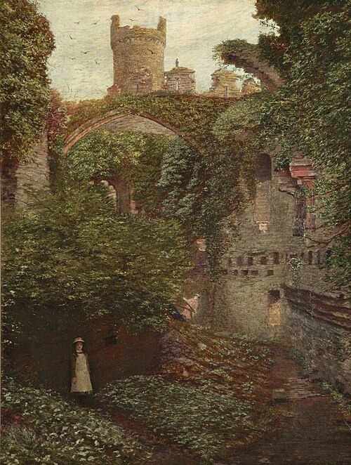 The Banqueting Hall, Conway Castle, 1888, Harold Steward Rathbone