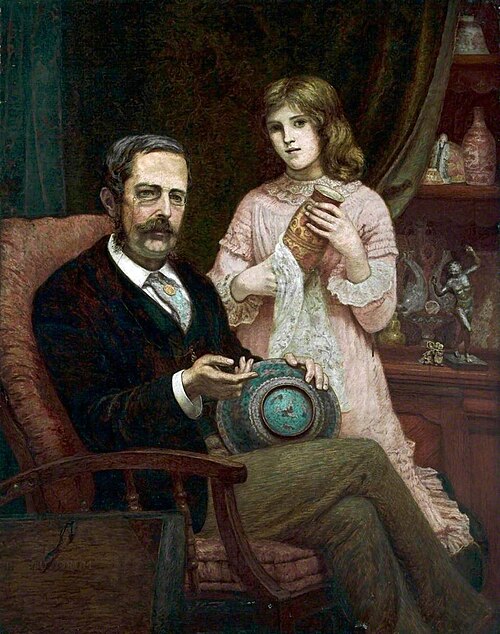 Philip Rathbone and His Daughter Elfreda, , Harold Steward Rathbone