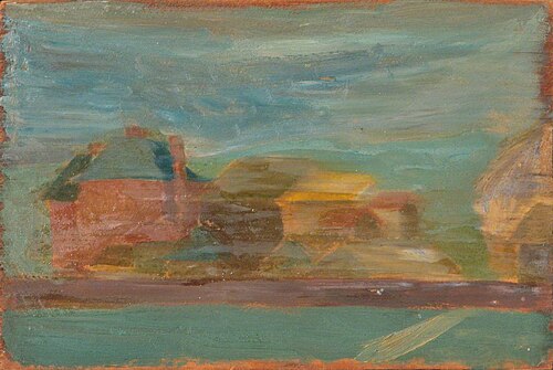 View of a House and Farm Buildings, , Harold Steward Rathbone