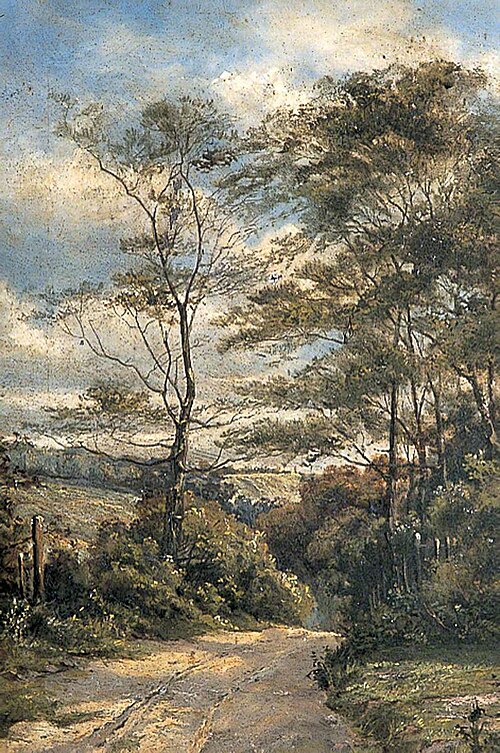 Country Lane Near Dover, Kent, 1845, William Richard Waters