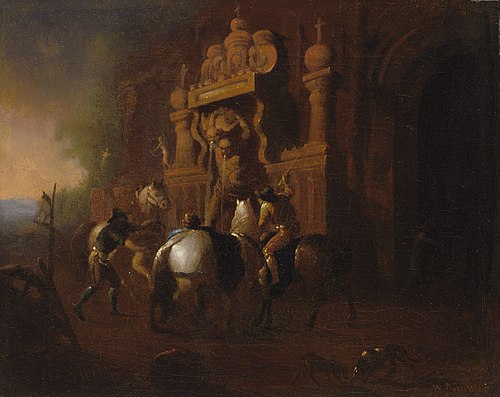 Horses at a Fountain, 1856, William Rimmer