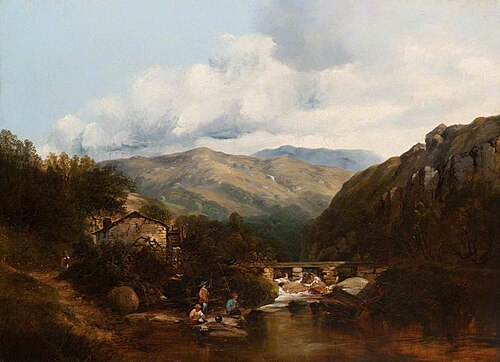 Landscape with a Watermill and a Bridge, , William S. Rose