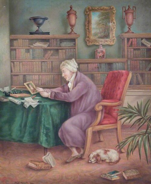 Cowper with His Mother's Portrait, 1902, William Samuel Wright