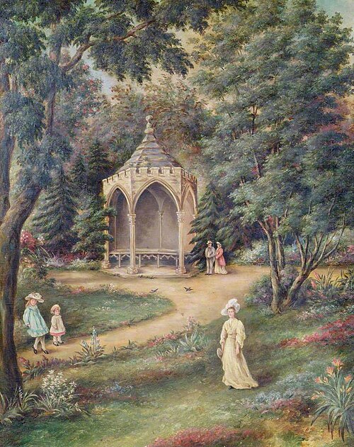 Landscaped Woodland Park of the Throckmorton Family, , William Samuel Wright