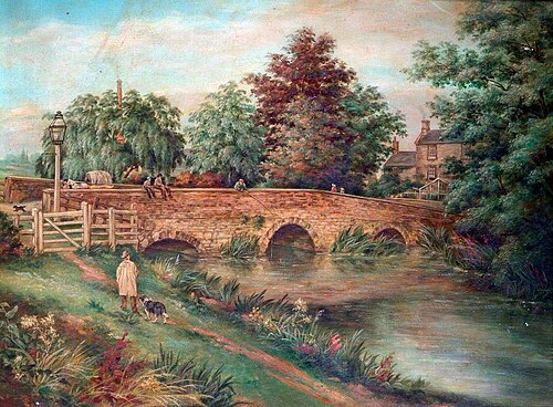 The Old Packhorse Bridge, Olney, Buckinghamshire, , William Samuel Wright