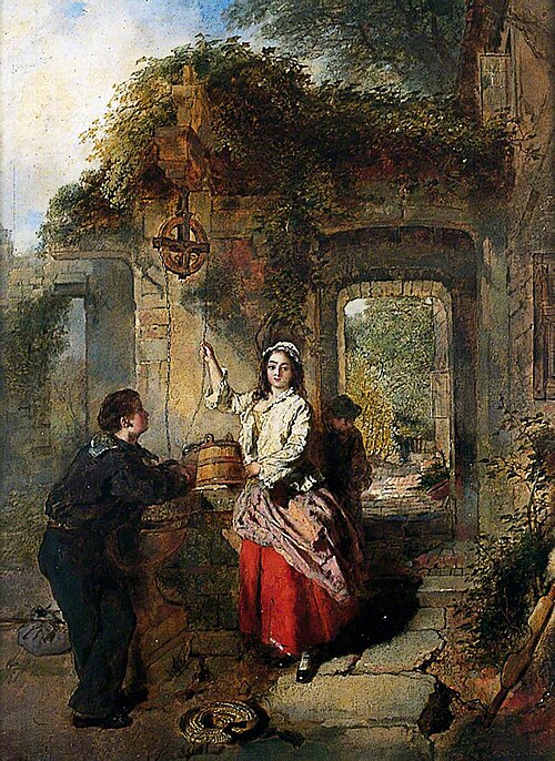 Courting at the Well, 1862, Daniel Pasmore I