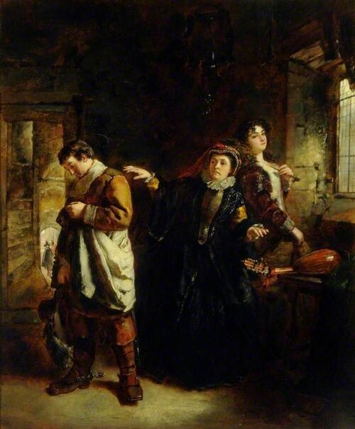 Interior with Figures, 1866, Daniel Pasmore I