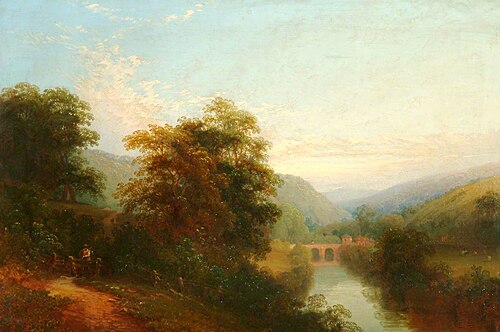 Clifford Bridge on Teign, 1881, William Spreat