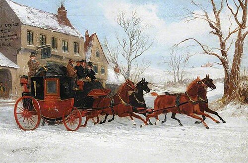 Winter Coach Scene, , Richard Dodd Widdas