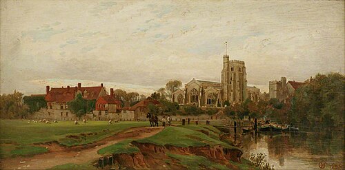 Archbishop's Palace and All Saints Church, 1885, Harry Goodwin