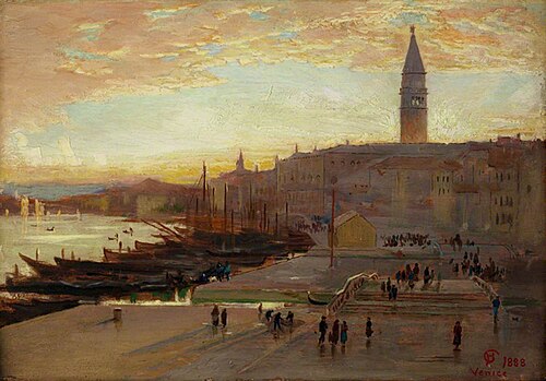 Venice, Sunset, 1888, Harry Goodwin