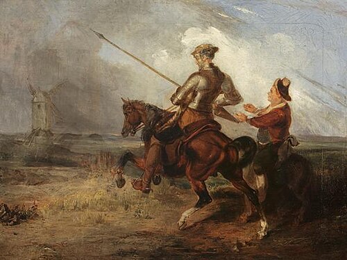 Don Quixote Tilting at a Windmill, , William Stewart Watson