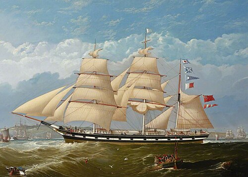 The barque Sarah Watson, 1868, William Thomas Baldwin