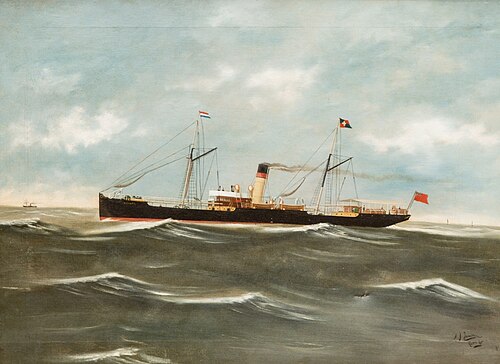 The Steam Ship Wharfe at Sea, 1895, Harry J. Jansen