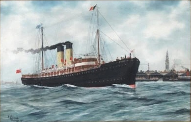 The Steam Ship Dresden in Antwerp Harbour, 1913, 1913, Harry J. Jansen