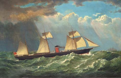 The British Steamer Mordenwood in Coastal Waters, 1919, 1919, Harry J. Jansen