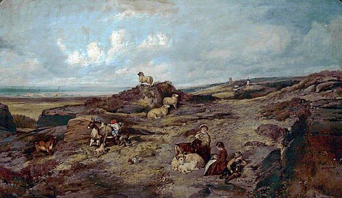 Bidston Heath, Wallasey in the Distance, Wirral, 1857, William Walker Morris