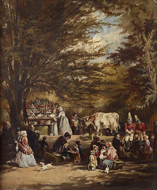 A Milk Stall in St James's Park, London, 1852, William Walker Morris