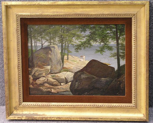 Glimpse of Long Island Sound from Larchmont Manor, New York, , William Wallace Scott