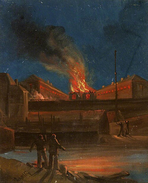 Bristol Riots: The Gaol Burning, 1831, William Walter Wheatley