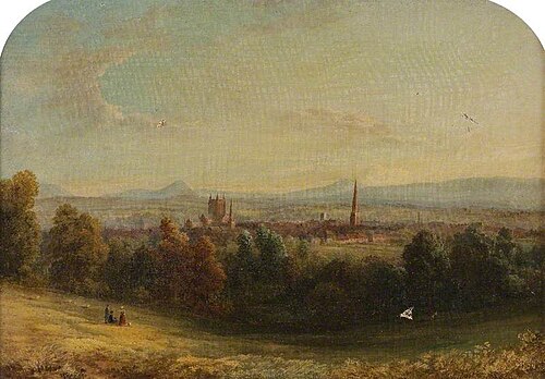 Hereford from Venns Lane, 1852, William Ward Gill