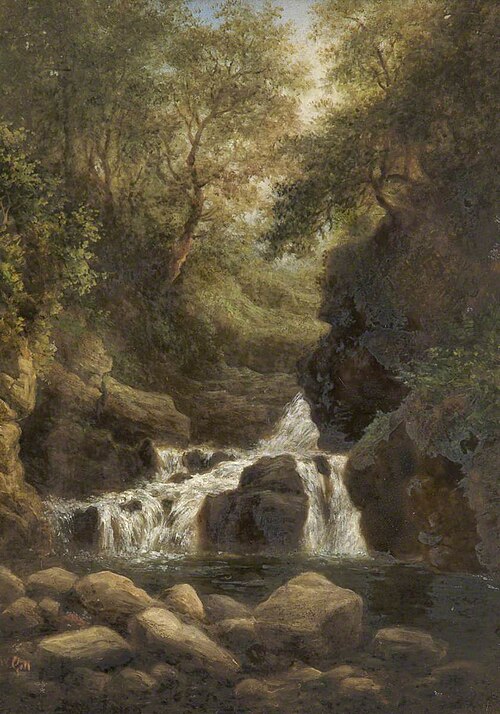 Falls at Entwistle, 1860, William Ward Gill