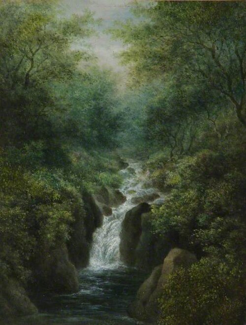 Waterfall, near Ludlow, Shropshire, , William Ward Gill