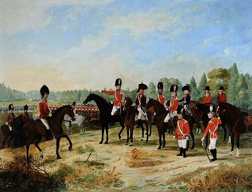 Review of Local Volunteers on Brinsworth Common, Rotherham, South Yorkshire, 1804, Richard Holden
