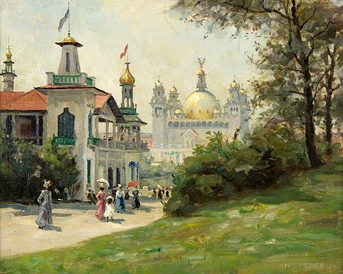 View of the Glasgow International Exhibition, 1901, Harry Spence