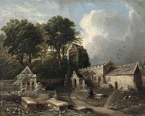 Claverton Church, near Bath, 1842, William Williams
