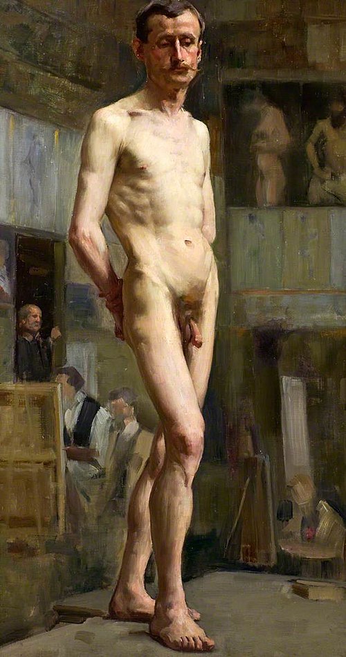 Male Nude Figure, , David Comba Adamson