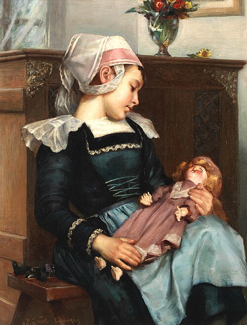 A Breton girl, 1926, David Comba Adamson