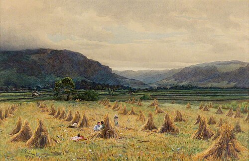 A Cornfield, Tal-y-Cafn, North Wales, 1879, Richard Oastler Bottomley