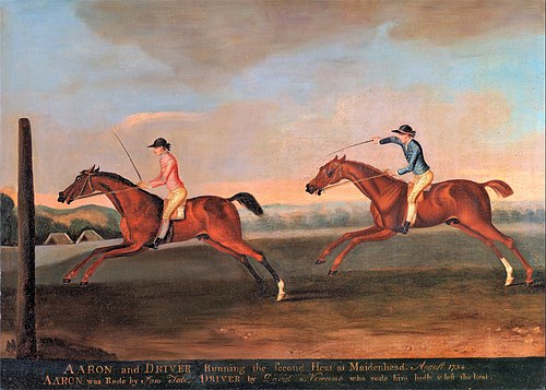 The Match between Aaron and Driver at Maidenhead, Aug. 1754: Aaron winning the Second Heat, c. 1754, 1754, Richard Roper