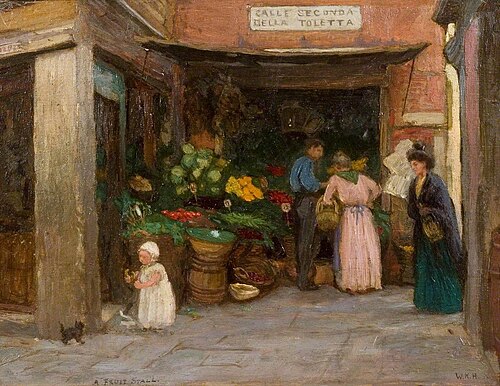 A Fruit Stall, 1909, Woodbine Kendall Hinchliff