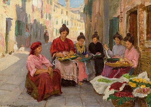 Girls Threading Beads, , Woodbine Kendall Hinchliff