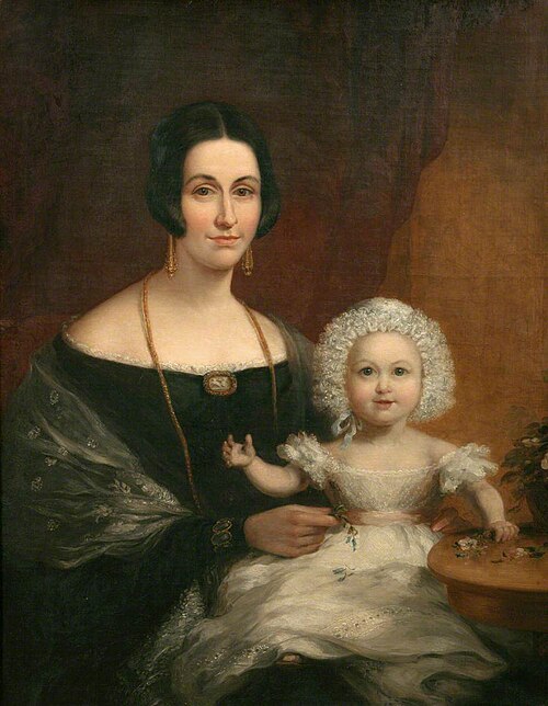 Mrs John Batten, Mayoress of Penzance, and Child, , Richard Thomas Pentreath