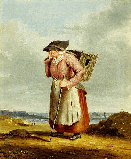 Dolly Pentreath (1685- 1777), 'the last speaker of Cornish', 1834, Richard Thomas Pentreath