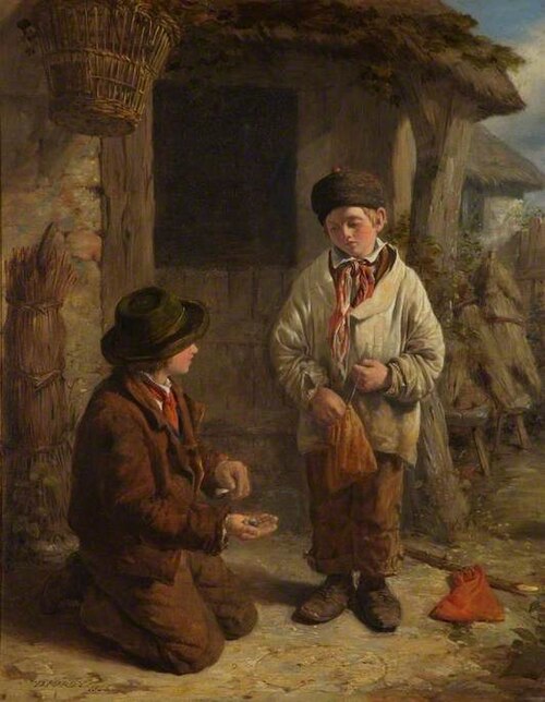 Boys Playing Marbles, 1855, David Hardy