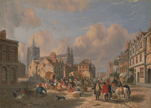 The Haymarket, Norwich, 1825, David Hodgson